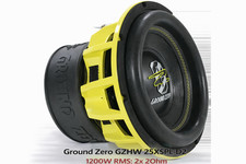 Ground Zero GZHW 25XSPL-D2 25cm Subwoofer Auto 2x 2 Ohm 2500 Watt SPL Bassbox