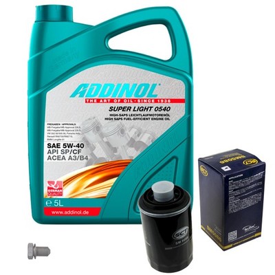 SCT Inspektionspaket 5L ADDINOL SUPER LIGHT 5W-40 für Audi A3 8P1 1.8 TFSI 2.0