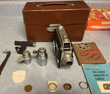 Cine-Kodak Magazine 8 Vintage Movie Camera W/ 3 Lenses And Case  Accessories