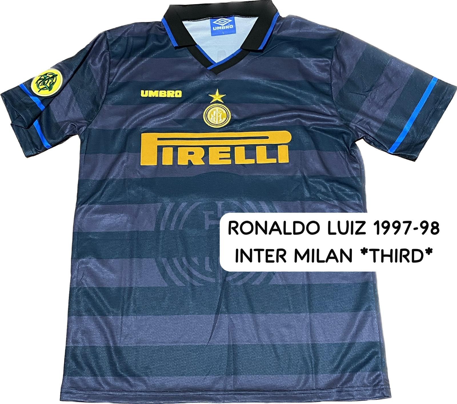 RONALDO LUIS NAZARIO  DE LIMA SIGNED  INTER MILAN 3Rd 97-98JERSEY BECKETT COA 