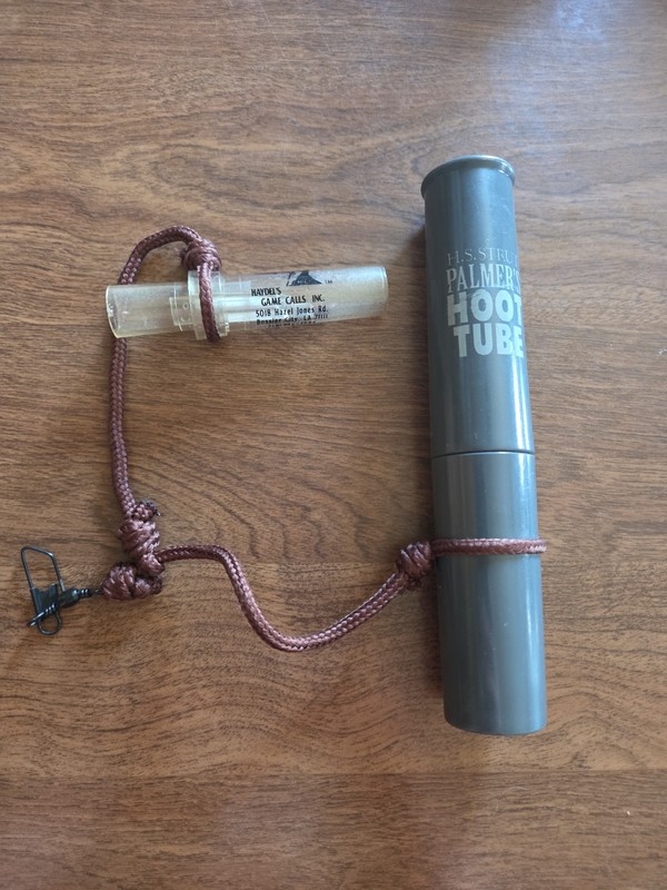 HS Strut Palmer's Hoot Tube - Haydels Game Calls Pleated Woodpecker Lanyard