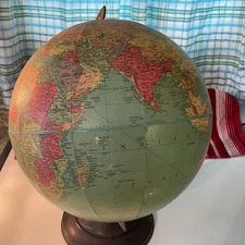 Vintage 1950s 1960s World Political Terrestrial Globe 10" Mid Century Modern MCM
