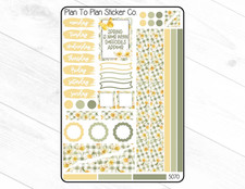 5070 Spring Daffodil Journaling Kit Planner Stickers.