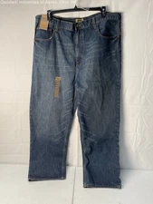NWT The Foundry Men's Relaxed Straight Leg Blue Jeans, Sz. 44 X 32