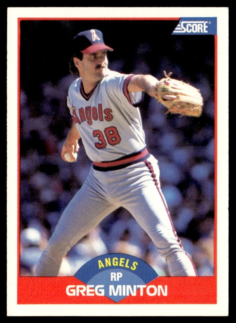 1989 Score Greg Minton California Angels #543