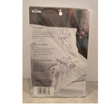 Bucilla - 45367 - 2 Pillowcases To Embroider - Garden Girl NEW