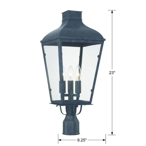 Crystorama Dumont 23" High Graphite Outdoor Post Light - Picture 6 of 6