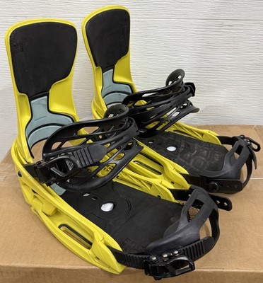 Burton Cartel X EST Snowboard Bindings $300 Large Yellow Demo Fleet