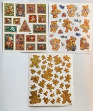 Vintage Lot of Prismatic and Glitter Bear Sticker Sheets