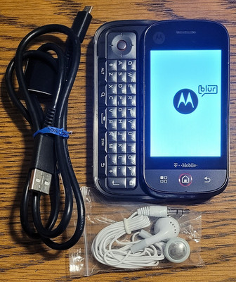 Motorola CLIQ / DEXT MB200 - Black ( T-Mobile ) Rare Blur GSM Smartphone