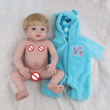 UK 22" Reborn Baby Dolls Full Body Vinyl Silicone Boy Doll Lifelike Newborn Gift