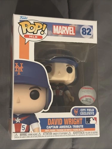 Funko Pop David Wright Captain America Tribute 82 MLB Citi Field Exclusive
