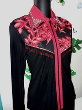 LISA NELLE WESTERN PLEASURE SHOW SHIRT JACKET HORSEMANSHIP SHOWMANSHIP HORSE...