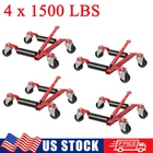 4x Car Wheel Dolly Jack 6000LBS Ratchet Type Car Moving Vehicle Positioning Jack