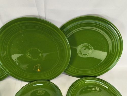 Vintage Homer Laughlin Fiesta Ware Dark Green 10 Pc Dark Green Dinner Set - Picture 8 of 18
