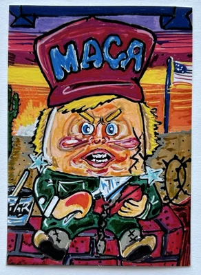 ACEO Garbage Pail Kids GPK Sketch Trading Print Card Trumpty Dumpty - MAGA * Art - Bild 1 von 4