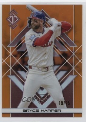 2025 Transcendent Collection Icons Chrome Orange Refractor /25 Bryce Harper 16z7