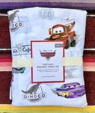 Pottery Barn Kids Cars Organic Twin Sheet Set Brand New Unused With Tags NWT