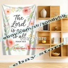 Fabric Tapestry Psalm Faith Home Decor christian goodness 39X59 in