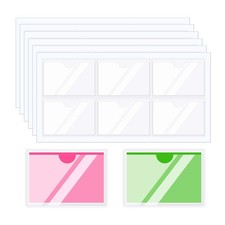 60Pcs Label Holders Adhesive Label Index Card Pockets 3x2inch