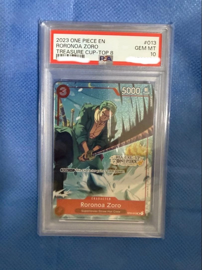 PSA10 one piece card Roronoa Zoro Treasure Cup TOP8 ST01-013