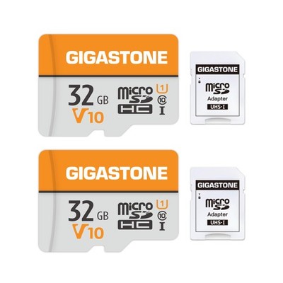 GIGASTONE 32GB Micro SD Karte 2er Pack, V10 Video Full HD V30 2er Pack 