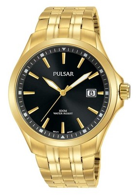 Pulsar Quartz Herrenuhr Edelstahl mit Metallarmband