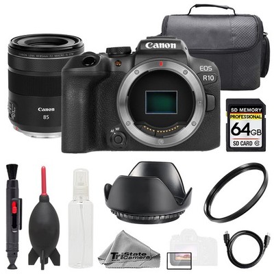Canon EOS R10 + RF 85mm f/2 Macro IS STM Lens +64GB+ UV Filter- Basic Kit
