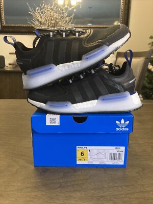 Adidas Men\'s NMD_V3 HQ9838 Black White Royal Blue Shoes Size 9.5 adidas NMD V3 Black Pulse Blue Men main image 4