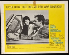 YESTERDAY TODAY & TOMORROW Orig Movie Lobby Card Poster Sexy Sophia Loren Desica