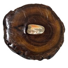 Vintage Wood Slice Belt Buckle Boho Hippie Western Country Fashion Distressed