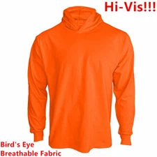 Hi Vis High Visibility Non ANSI Long Sleeve Work Safety Hoodie Orange Shirts