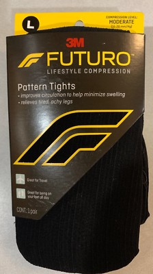 3M FUTURO Pattern Tights - Large Moderate Compression- 71073EN 