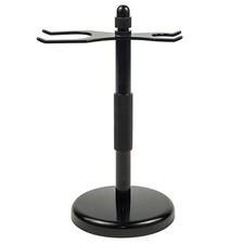 Deluxe BLACK 2 Prong Metal Safety Razor  Shaving Brush Stand Heavyweight Base
