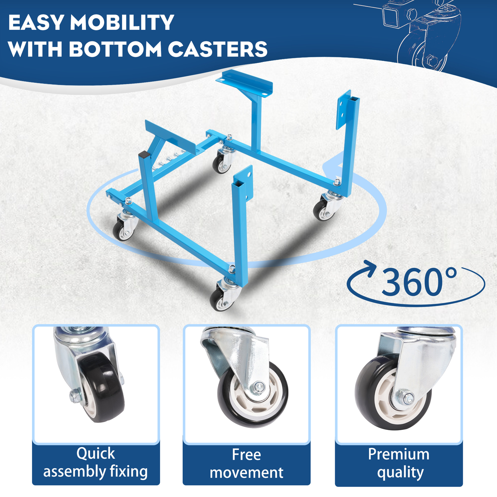 Engine Cradle W/Wheels For Ford Small Block Mover Repair Rebuild Stand ...