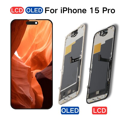 For iPhone 15 Pro 6.1in Soft OLED Screen LCD Display Touch Digitizer USA Lot