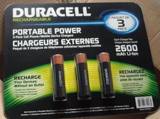 Duracell Portable Power 3-Pack Cell Phone / Mobile Device Chargers