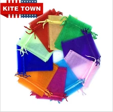 100pcs Organza Bags Wedding Christmas Party Gift Candy Jewelry Favor Bag 3x4 4x6