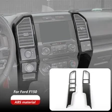 4pcs Central Console Panel Cover Trim Frame For Ford F150 2015-2020 Carbon Fiber