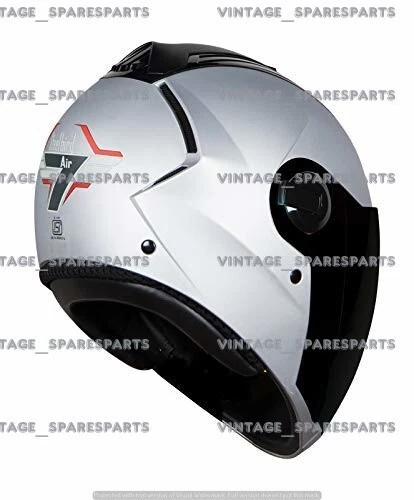 Steelbird SBA-2 7 Wings Full Face Helmet L Size Matt Silver + Gold Visor - Image 3 of 4