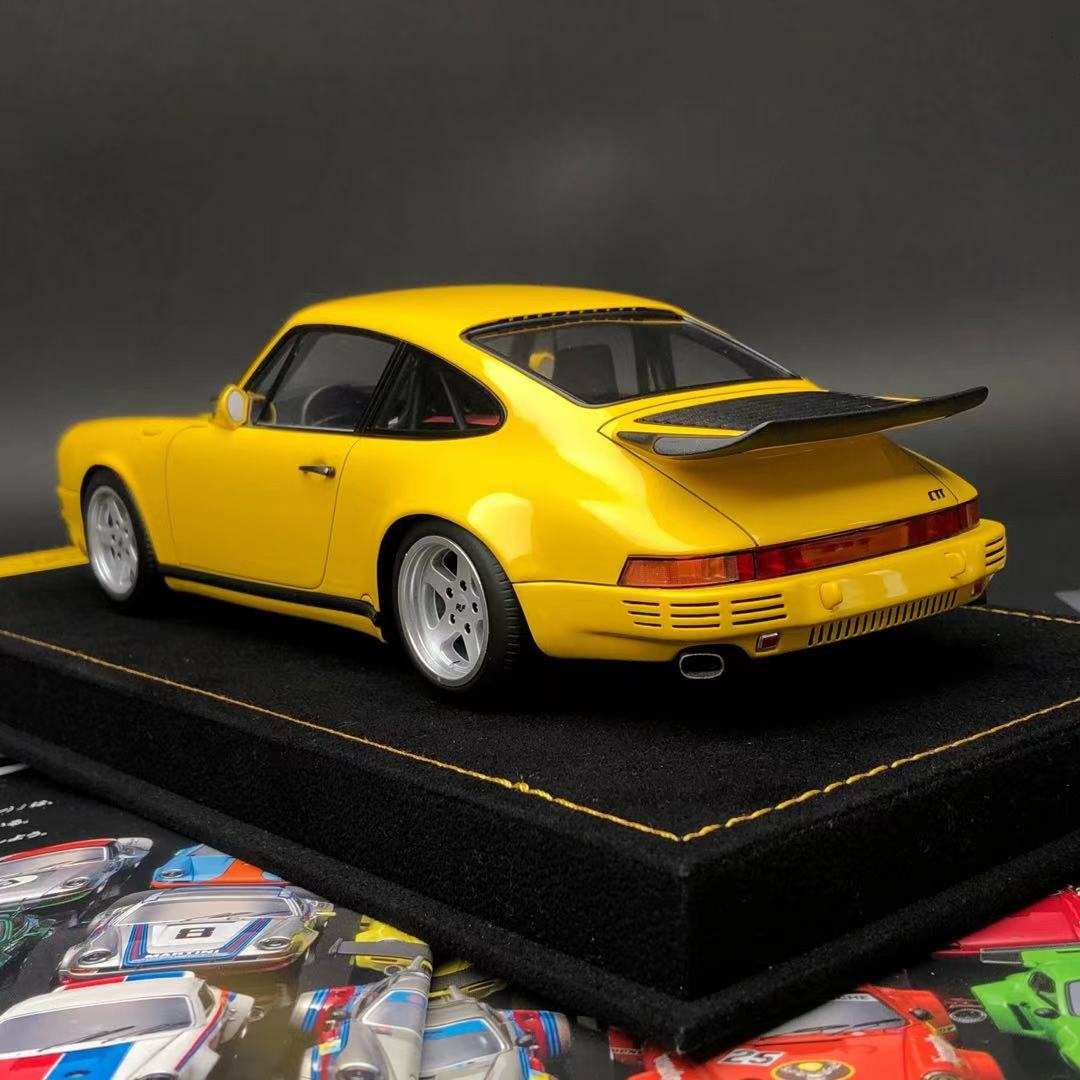 Buonarte 1/18 RUF CTR Yellow Bird 1987 Collectible Car model Yelow