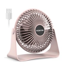 5-inch USB Desk Table Cooling Fan, 3 Speeds, 360  Rotatable, Pink