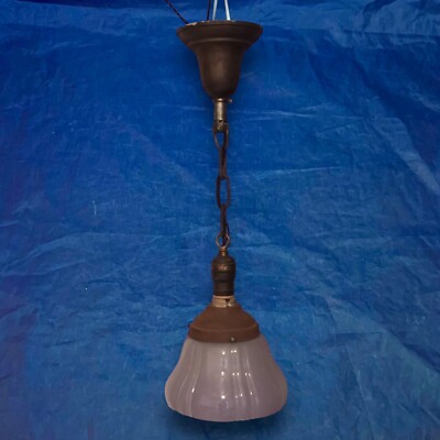 Great 100 Year Old Pendant Light Vintage Antique 7" Shade! 29B | eBay