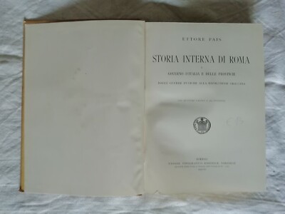 Innere Geschichte Roms und der italienischen Regierung - Ettore Pais - Ed. U.T.E.T. - 1931