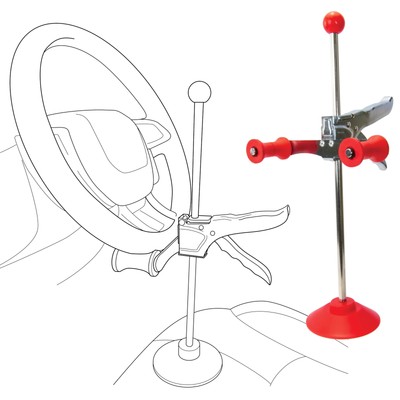 Car Steering Wheel Lock - 16.5'' Adjustable Car Steering Wheel Holder Stand - ...