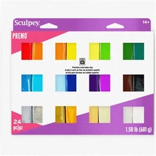 PolyClayCrafts 24-Color Sampler: Non-Toxic Oven-Bake Polyme