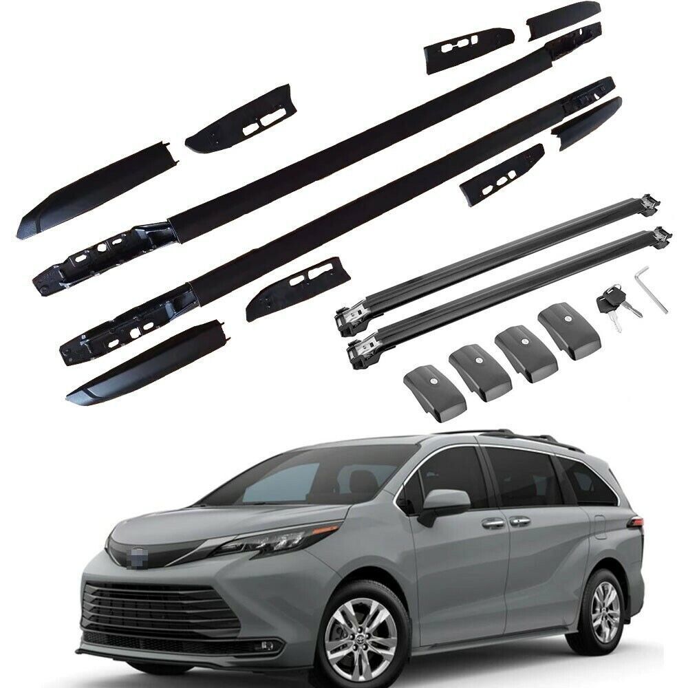 Toyota Vans Rails 4Pcs Fits for 2021-2023 Toyota Sienna XL40 Roof Rail Racks Cross Bars ...