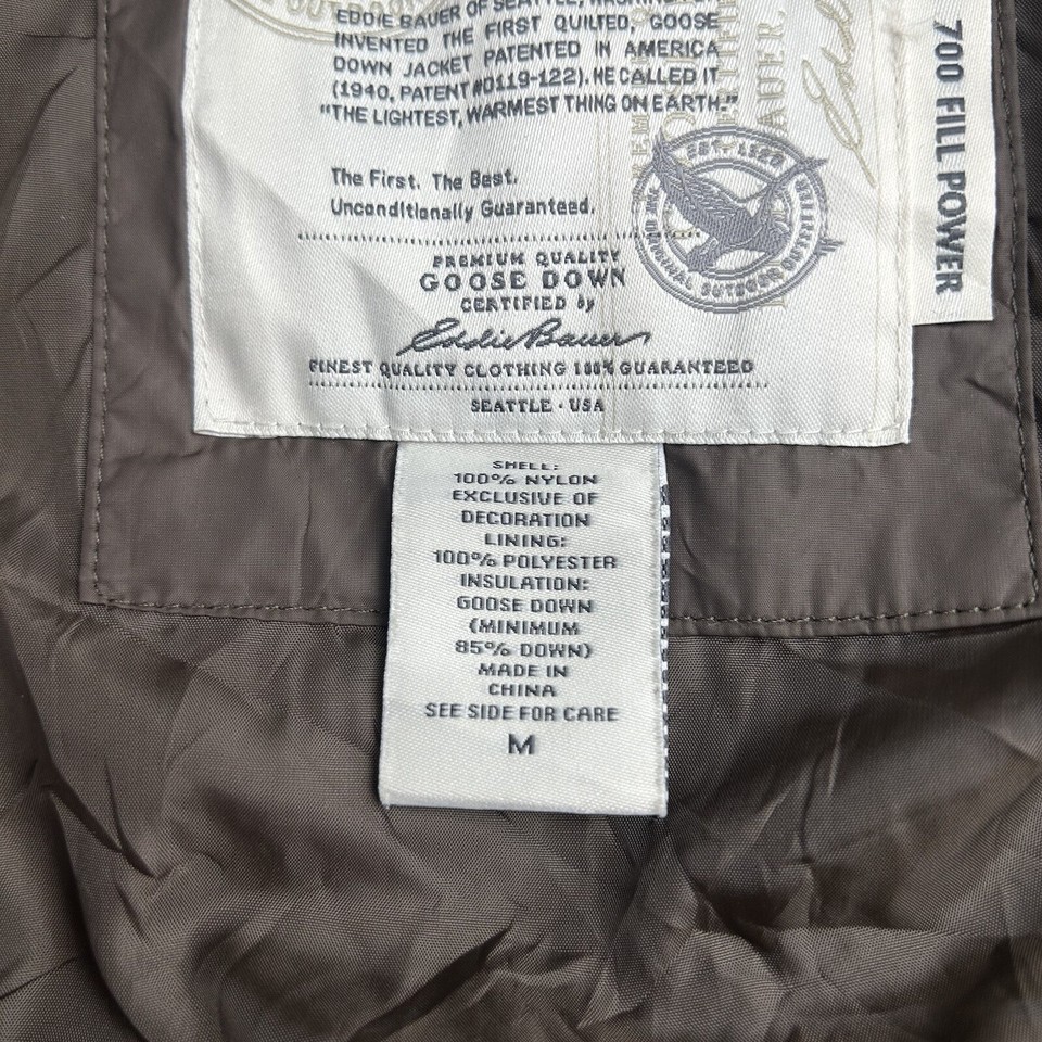 Eddie Bauer Coat Size Medium Women’s Green Down Puffer Jacket Quilted