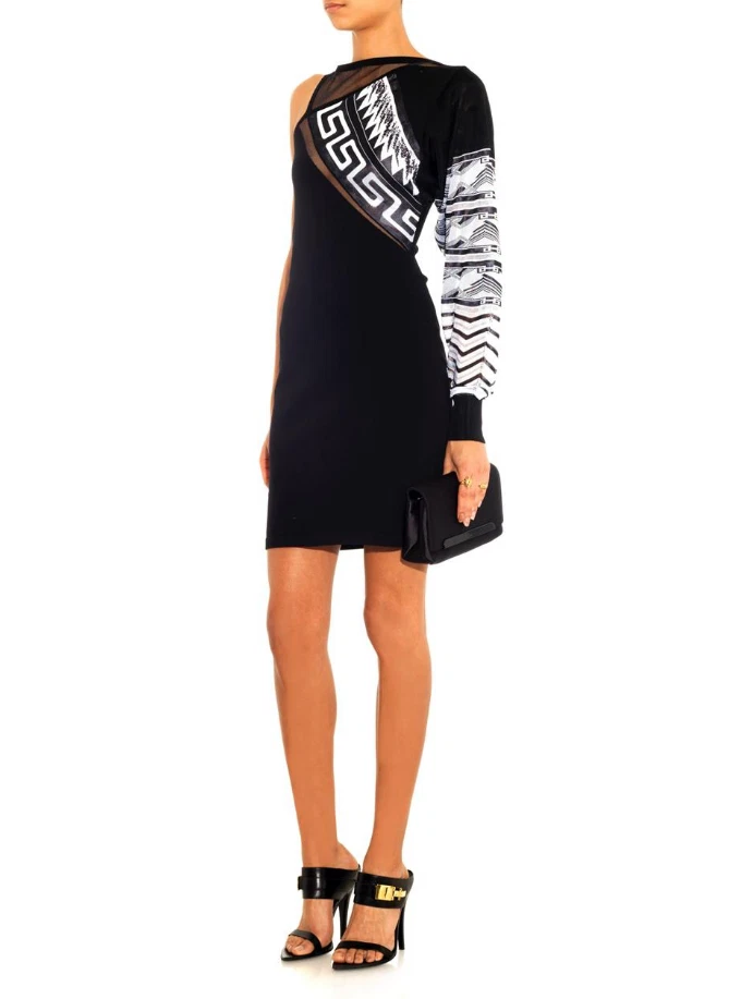 NUOVO ABITO DA PASSERELLA VERSACE VERSUS X ANTHONY VACCARELLO LAVORATO A MAGLIA UNA MANICA IT 40 US 4