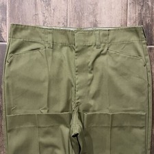 Vintage 70s Boy Scouts Of America Olive Green Uniform Chino Trousers